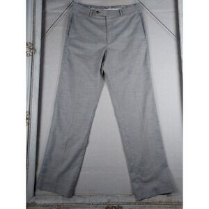 Lauren Ralph Lauren Mens 32x32 Gray Flat Front Stretch Dress Pants Career Slacks